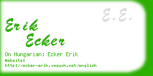 erik ecker business card